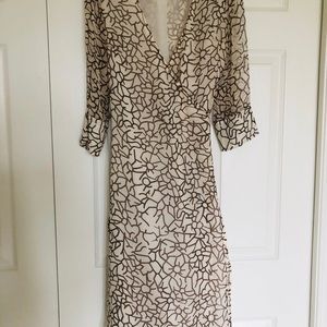 Diane von Furstenberg pure silk wrap around dress, very good condition